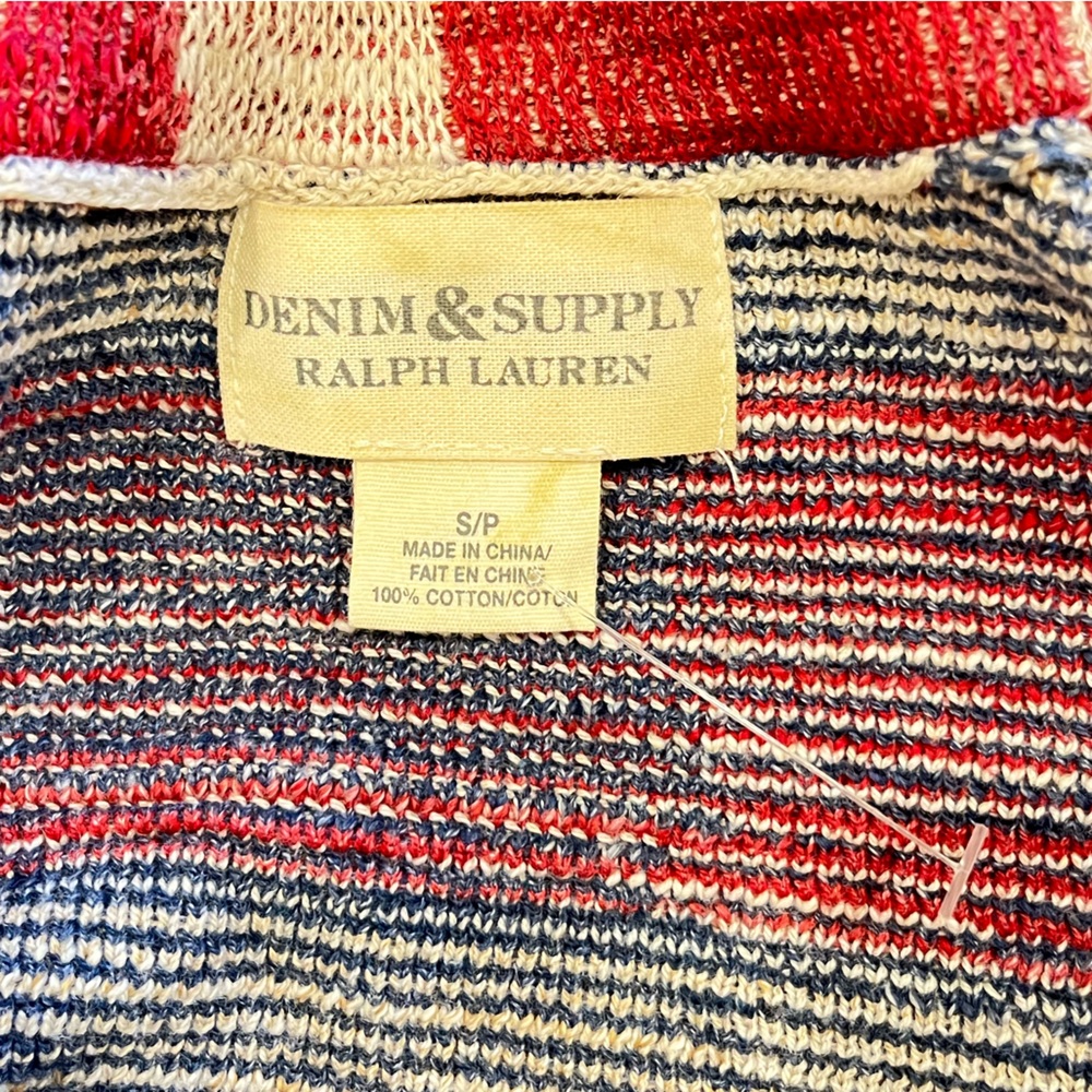 Denim & Supply by Ralph Lauren American flag print cardi sweater size Pe… - Picture 11 of 13